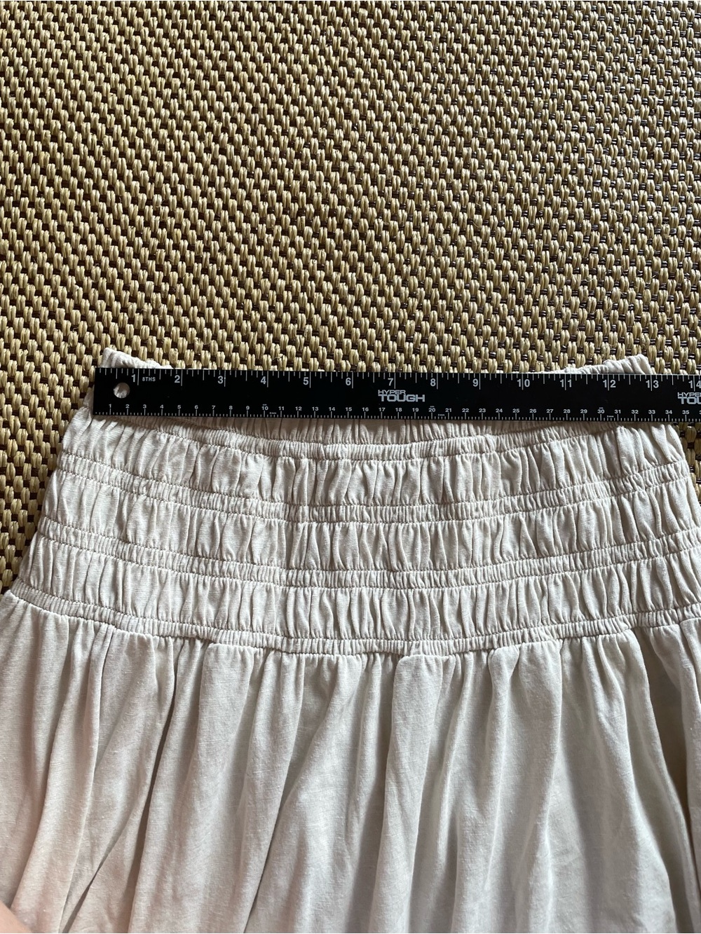 Smocked Waist Maxi Skirt Coastal Tan CottonBlend Iniversal Threads Medium - Picture 6 of 7